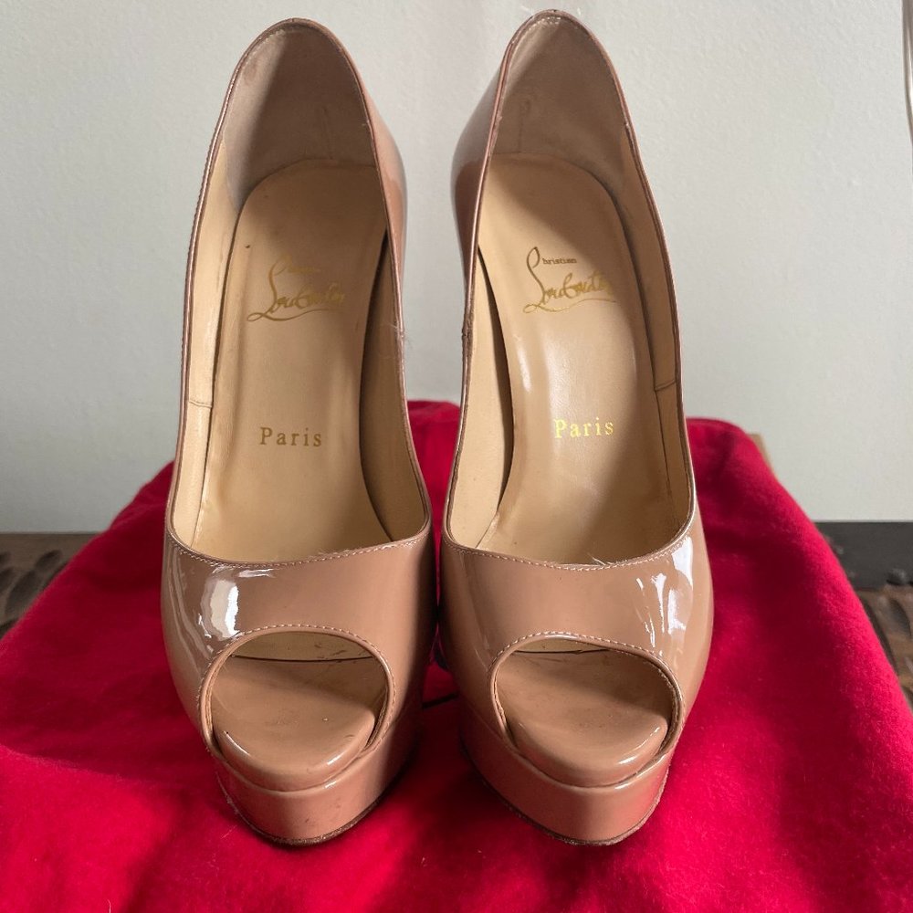 Christian Louboutin Lady Peep 150 Patent Calf Heel